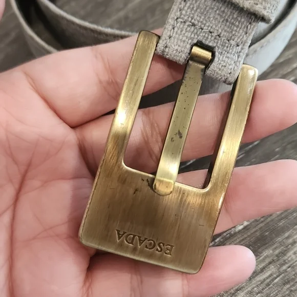 Vintage Escada Velvet Leather Belt - Picture 2 of 7